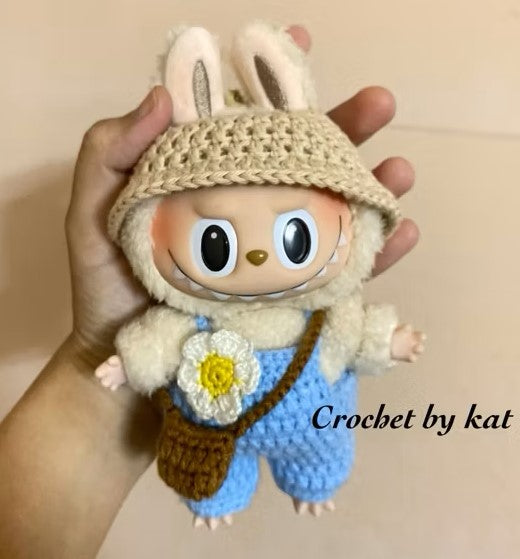 Labubu - Strikkeklær for Labubu 17 cm.