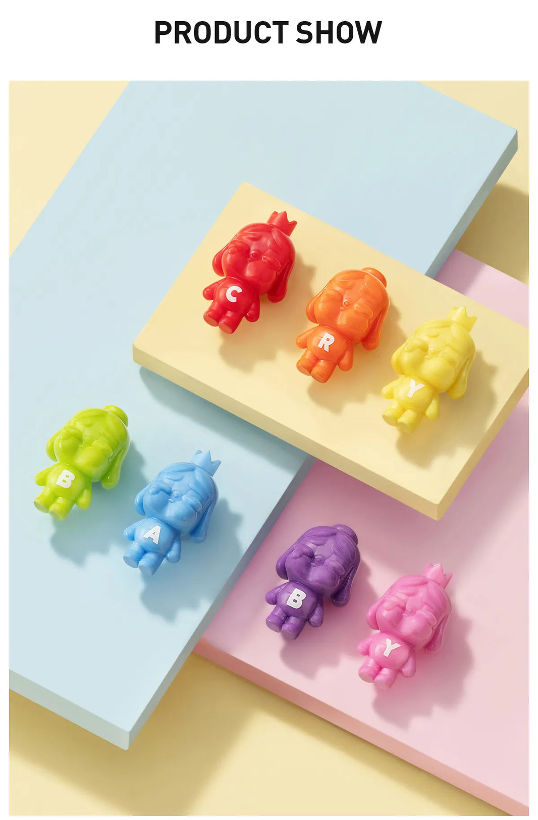 POP MART -  POP BEAN CRYBABY MINI FIGURE-Rainbow Set