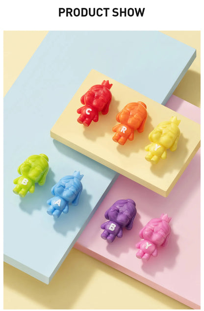 POP MART -  POP BEAN CRYBABY MINI FIGURE-Rainbow Set