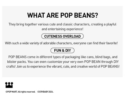 POP MART -  POP BEAN CRYBABY MINI FIGURE-Rainbow Set