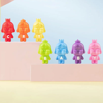 POP MART -  POP BEAN CRYBABY MINI FIGURE-Rainbow Set