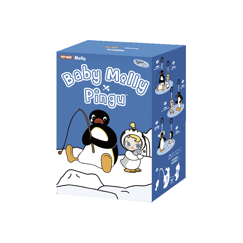 Molly - Baby Molly × Pingu Happy Fishing Series Pendant - POP Mart