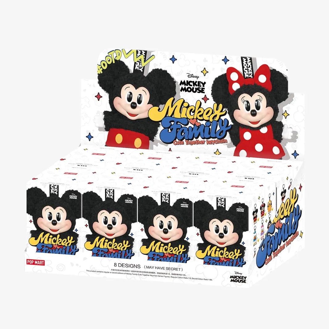 POP MART - ORIGINAL - Mickey Family Cute Together Keychain.