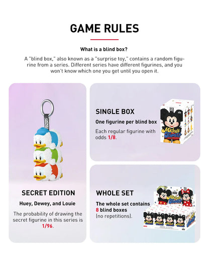 POP MART - ORIGINAL - Mickey Family Cute Together Keychain.