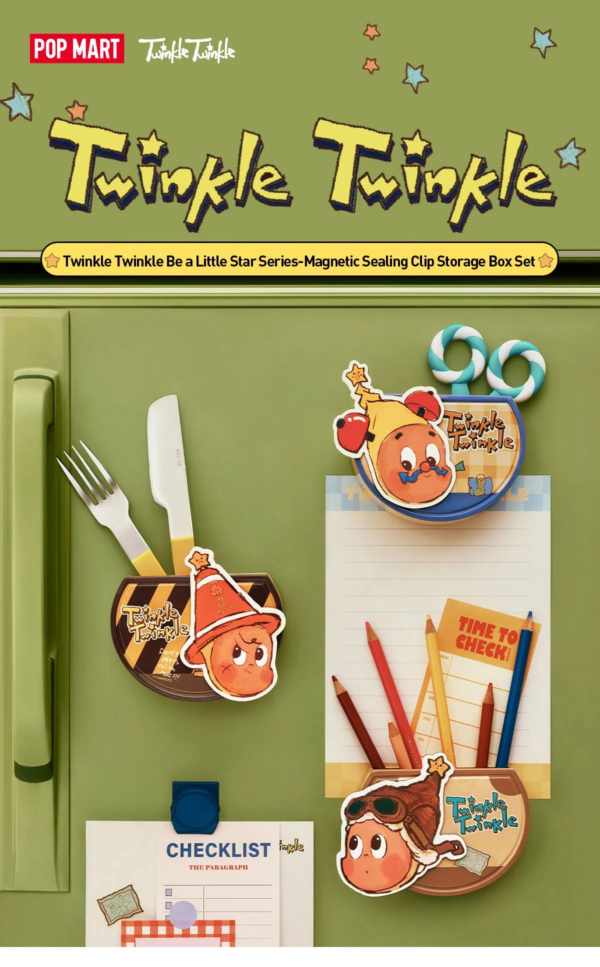 Twinkle Twinkle Be a Little Star Series-Magnetic Sealing Clip Storage - POP Mart