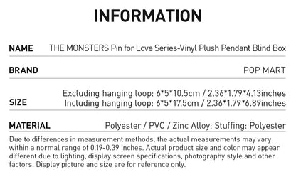 Labubu - The Monsters PIN FOR LOVE Secret - Pop Mart