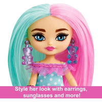 Mattel - Barbie Extra Mini Minis Doll - Blue Hair Sporty Outift Doll