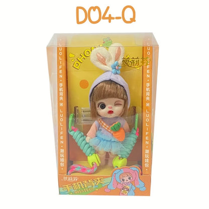 Neck strap / strap for mobile phone with doll.