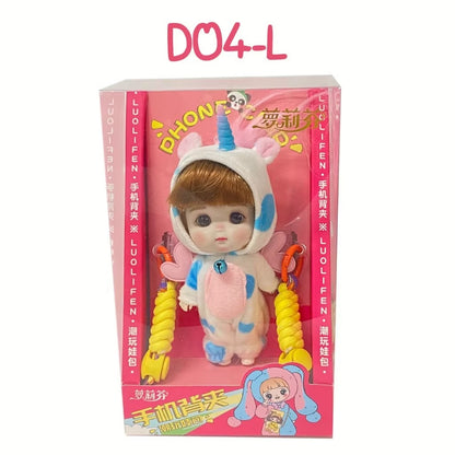 Neck strap / strap for mobile phone with doll.