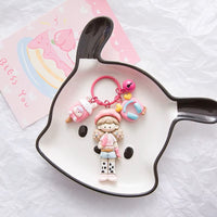 Cute Kawaii keychains with cool girl charm.