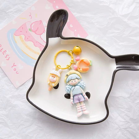 Søte Kawaii nøkkelringer anheng