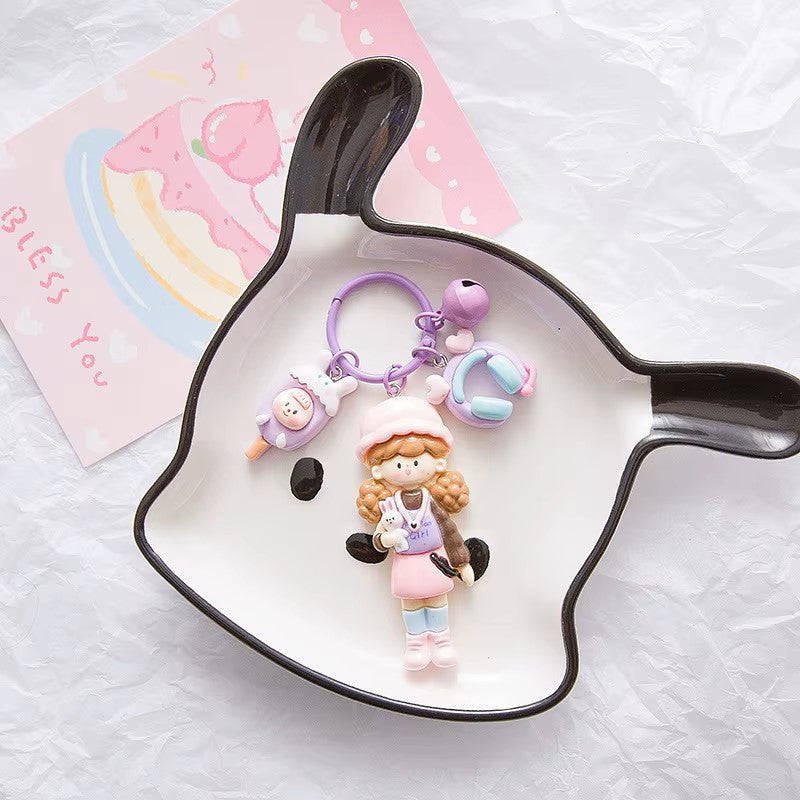 Søte Kawaii nøkkelringer anheng