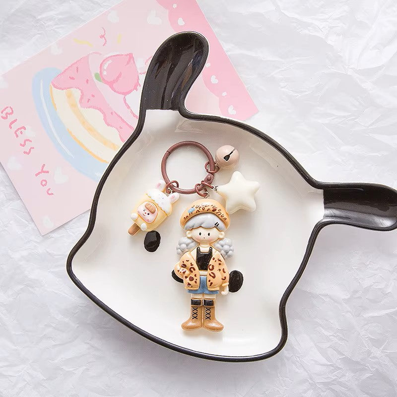 Søte Kawaii nøkkelringer anheng