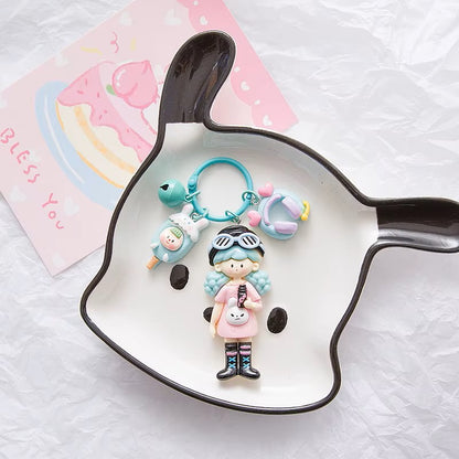 Søte Kawaii nøkkelringer anheng